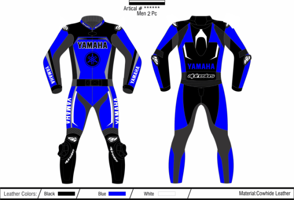 custom Motorcycle One Piece Motorbike Racing Cowhide Leather Suit