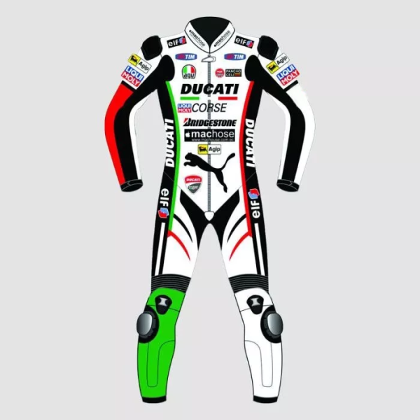 DUCATI COSRE MENS MOTORCYCLE BIKER 1 PIECE MOTORBIKE RACING LEATHER SUIT